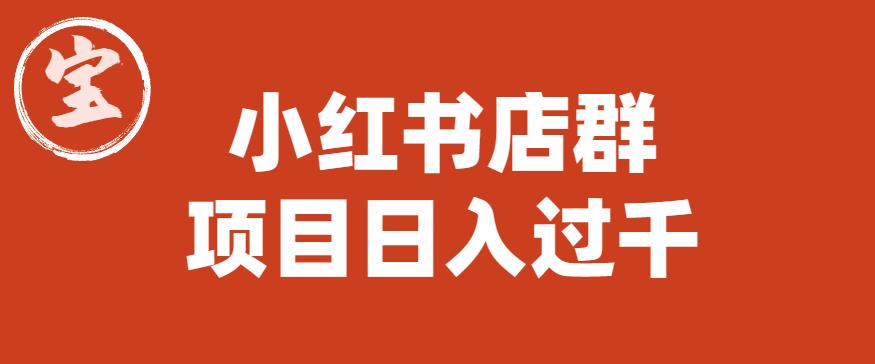 【副业项目6268期】宝哥小红书店群项目，日入过千（图文教程）【揭秘】缩略图